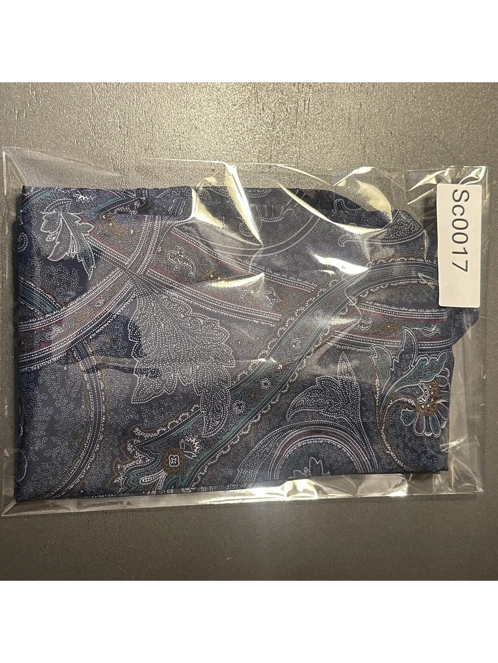 Vintage Blue Paisley Cravat/Ascot Scarf